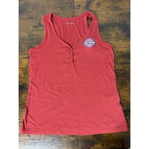 Harley Davidson Red Logo Tank Top Women's 1X